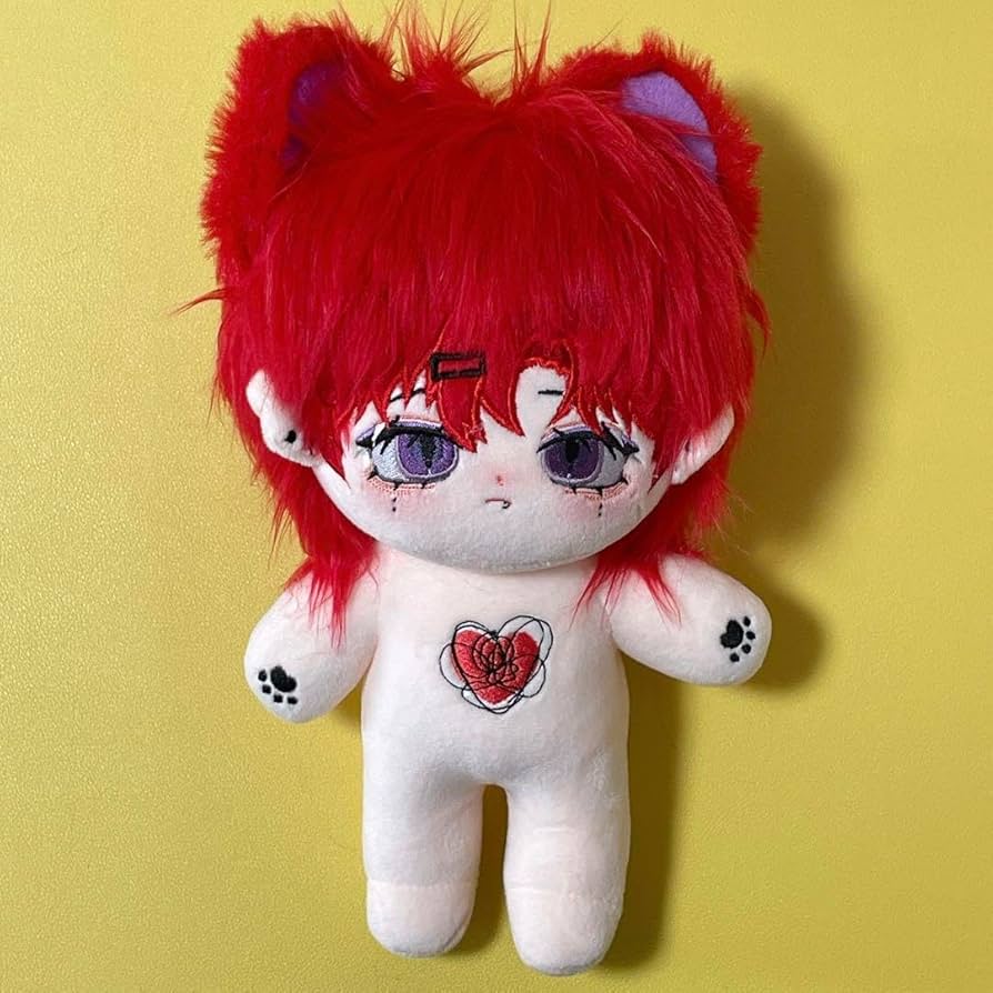 オリジナル 　ぬいぐるみ　着せ替え　赤髪 15cm オリジナル ぬいぐるみ 15cm 着せ替え 赤髪 ピンク ロン毛